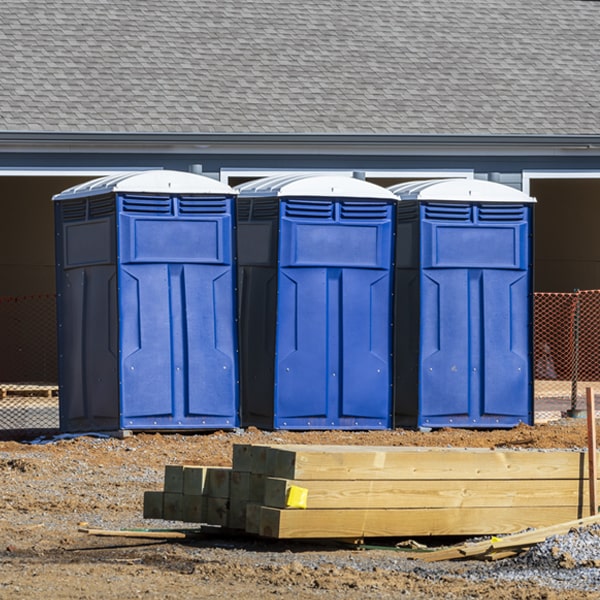 what is the cost difference between standard and deluxe porta potty rentals in Braddyville